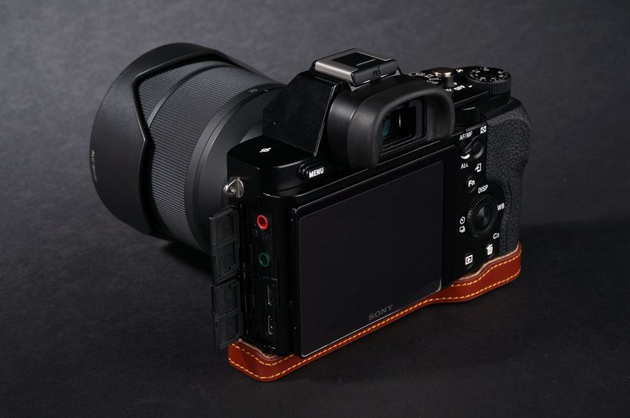 [TP] EZ Access Camera Bag Half Case for SONY A7 Alpha 7 A7R Genuine Leather eBay