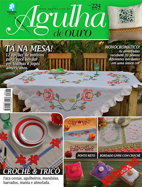 Agulha De Ouro Bordado Ponto Cruz Enxoval Kit 8 Revistas Agulha De Ouro Bordado Ponto Cruz Enxoval Kit 8 Revistas