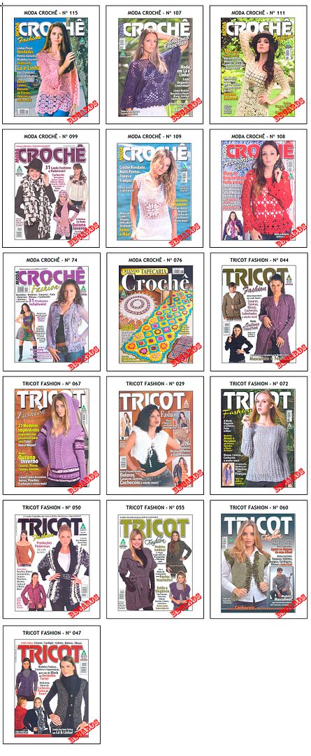 Kit Revistas Tricot Crochê Centenas Idéias Com Receitas Kit Revistas Tricot Crochê Centenas Idéias Com Receitas