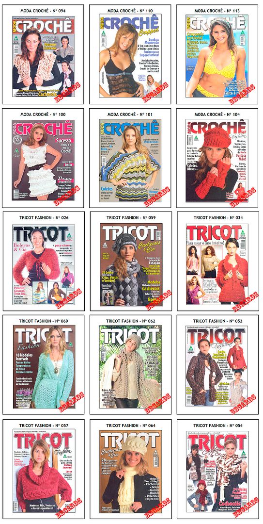 Kit Revistas Tricot Crochê Centenas Idéias Com Receitas Kit Revistas Tricot Crochê Centenas Idéias Com Receitas