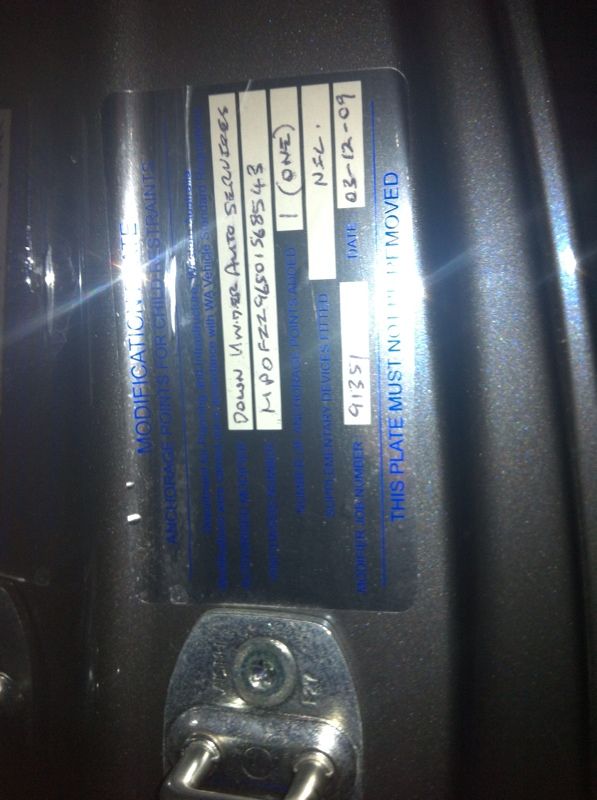 • View topic Child Restraint anchor point