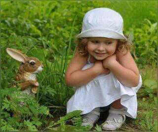 girl with rabbit photo: Little girl and her rabbit. 1370636486486_zpsc6b55c2d.jpg