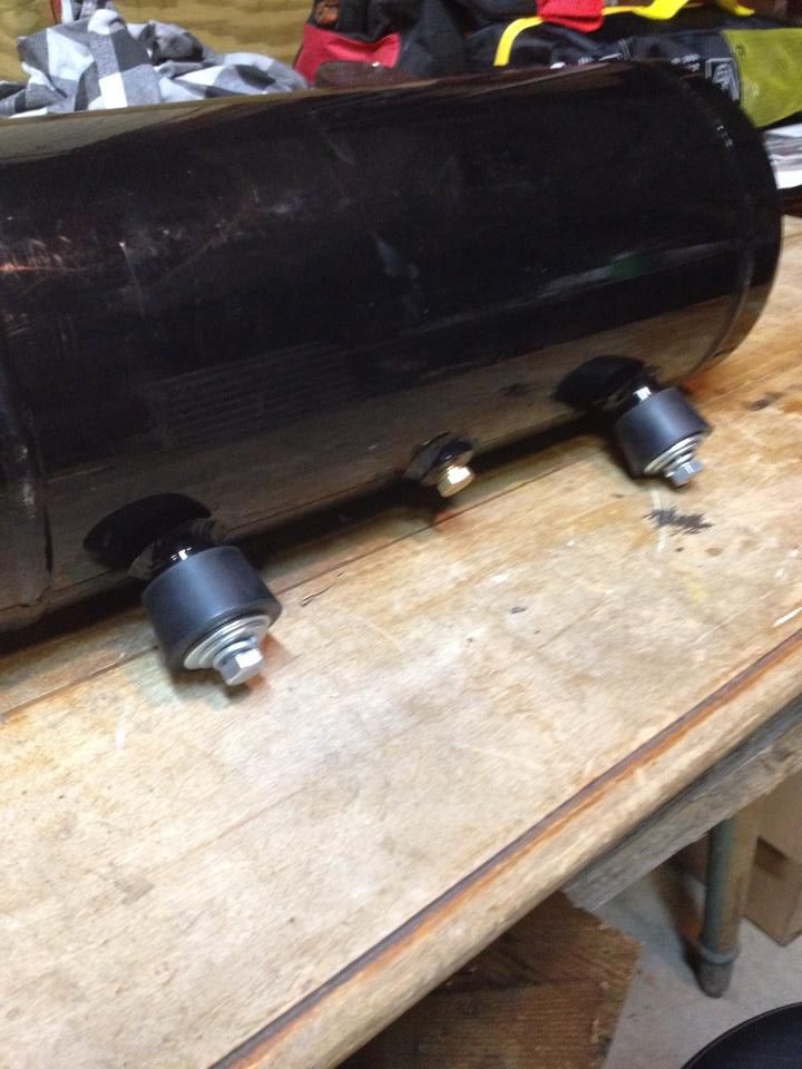 So it doesn't seem like much but  a lot of tedious stuff got done. We pulled the seat and all carpets out. Cleaned the floors and dyna matted the rear shelf floor. Removed all the factory jack holder brackets. Made templates to mount the tank and com photo 10517452_670983912989935_4188171309856582131_n.jpg
