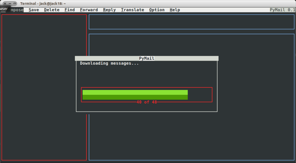 Loading email progressbar