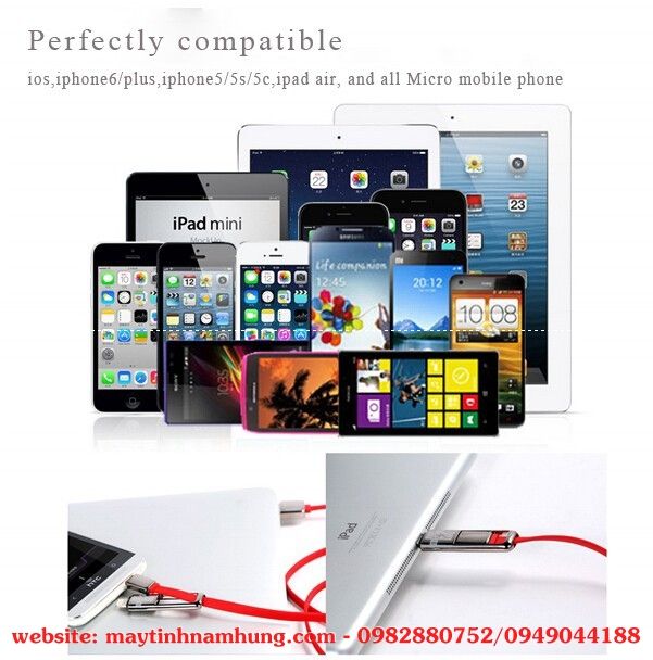 Cáp sạc iphone 5/5s/6/6s/7 và điện thoại android chân micro USB Remax Transformer