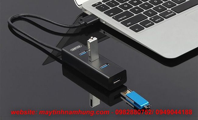 Bộ chia 4 cổng USB 3.0 hỗ trợ cấp nguồn phụ Unitek Y3089