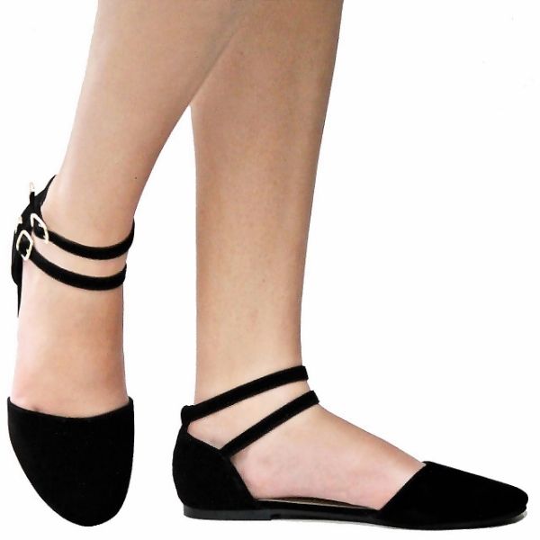mary jane flats with ankle strap