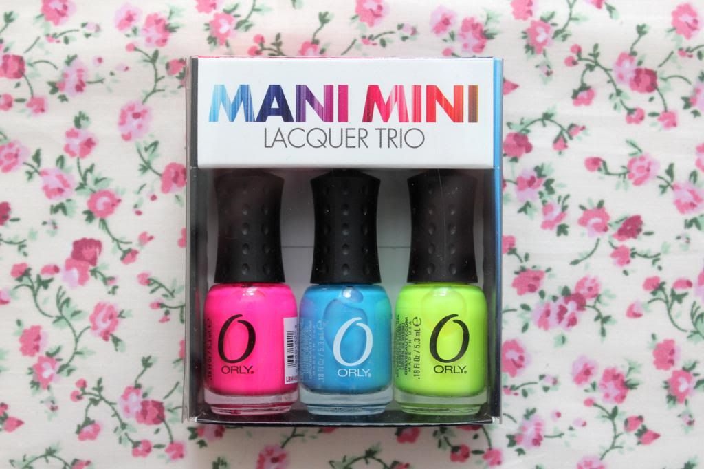orly mani mini lacquer trio neon polish
