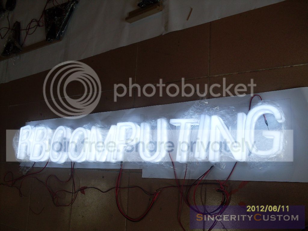 Custom 6 Advertising Led Sign Lighted Channel Letter Computing