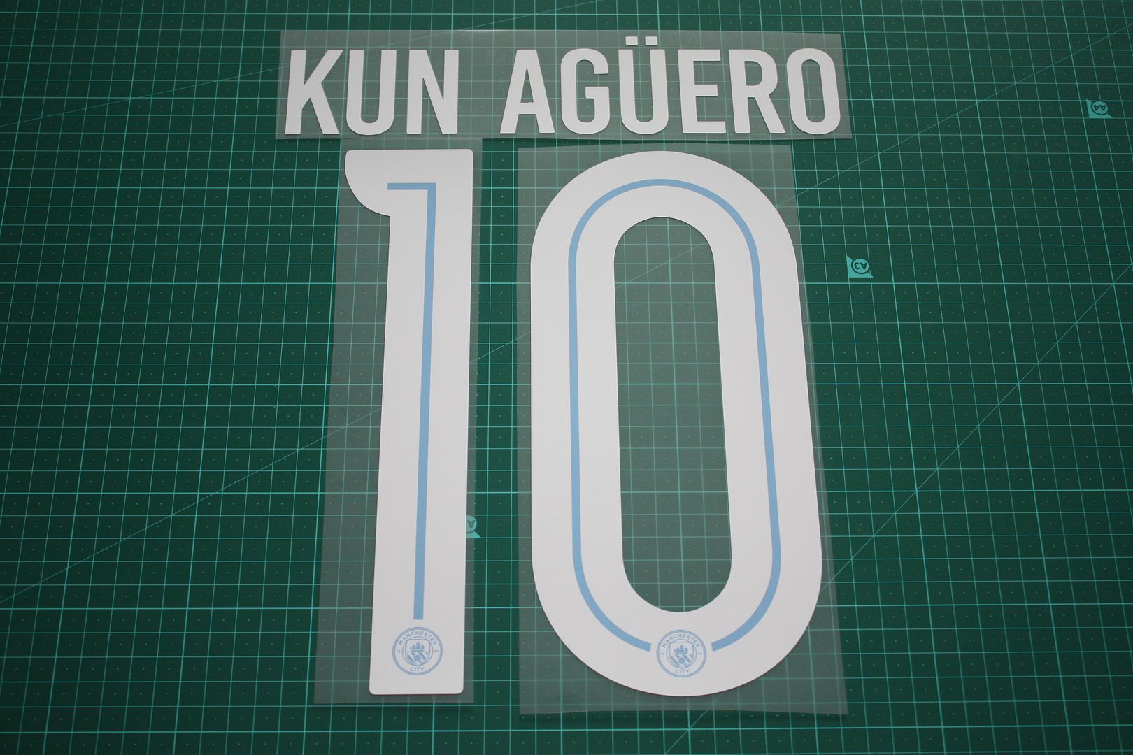 Manchester City 17/18 #10 KUN AGUERO AwayKit Nameset ...