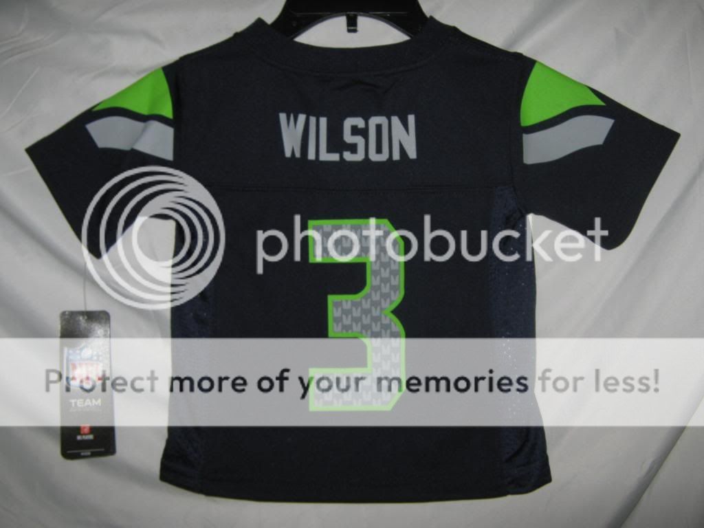 Seattle Seahawks Russell Wilson NFL 2013 Toddler Jersey $40 Navy Size 4T