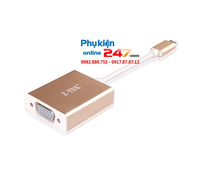 cap chuyen doi usb type c to vga ztek zy231