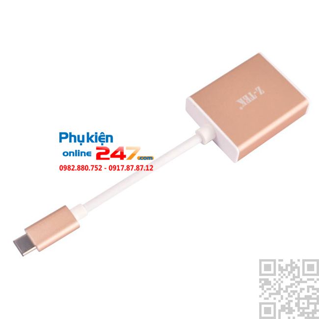 cap chuyen doi usb type c to vga ztek zy231