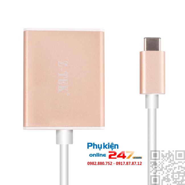 cap chuyen doi usb type c to vga ztek zy231
