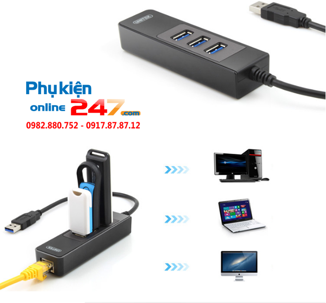 bo chia usb to lan gigabit unitek y 3045