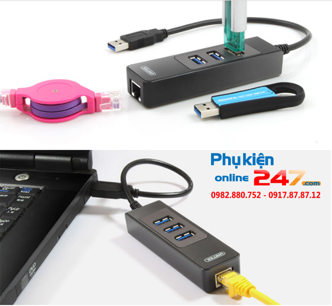 bo chia usb to lan gigabit unitek y 3045