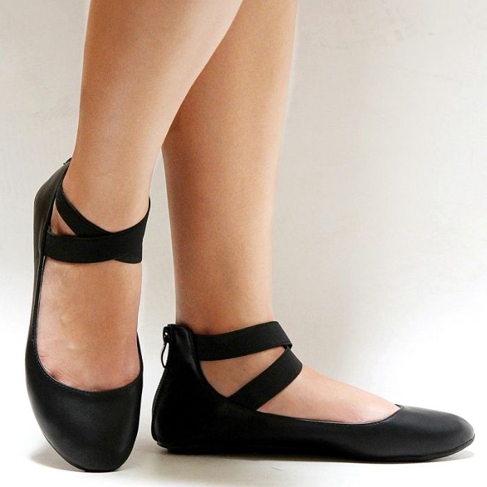 New Women AD19 Black Criss Cross Mary Jane Ankle Strap Ballet Flats sz ...
