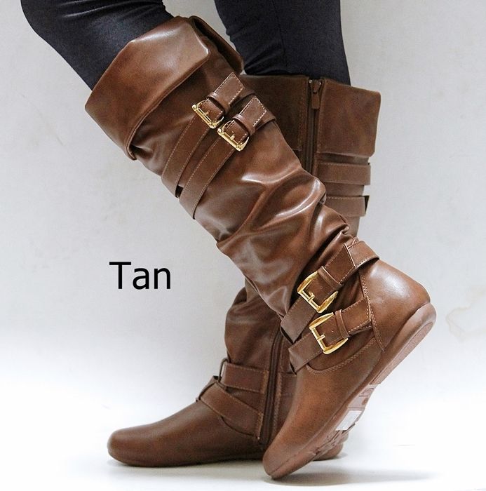 new women fps brown tan black riding knee high boots sz 5.